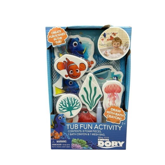 2 PACK DISNEY PIXAR FINDING DORY FUN ACTIVITY SET FOAM PIECES BATH CRAYON BAG - Picture 2 of 6